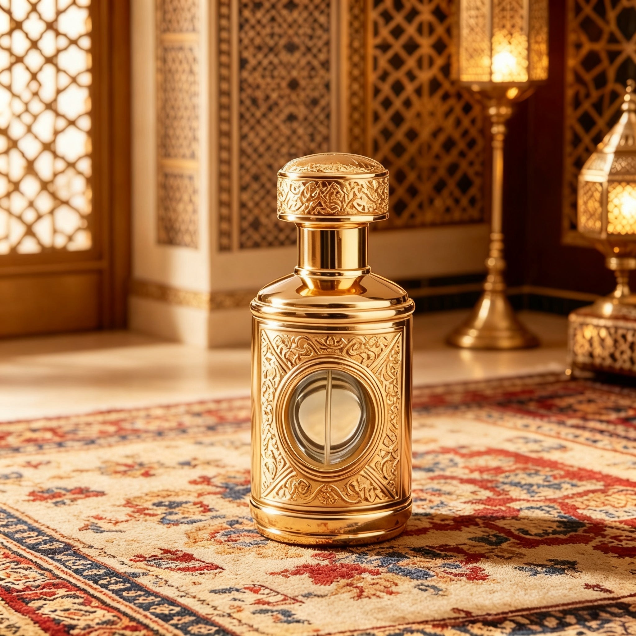 الاسم بالعربية: عطر سيارة قصر عربي بالزخارف الذهبية