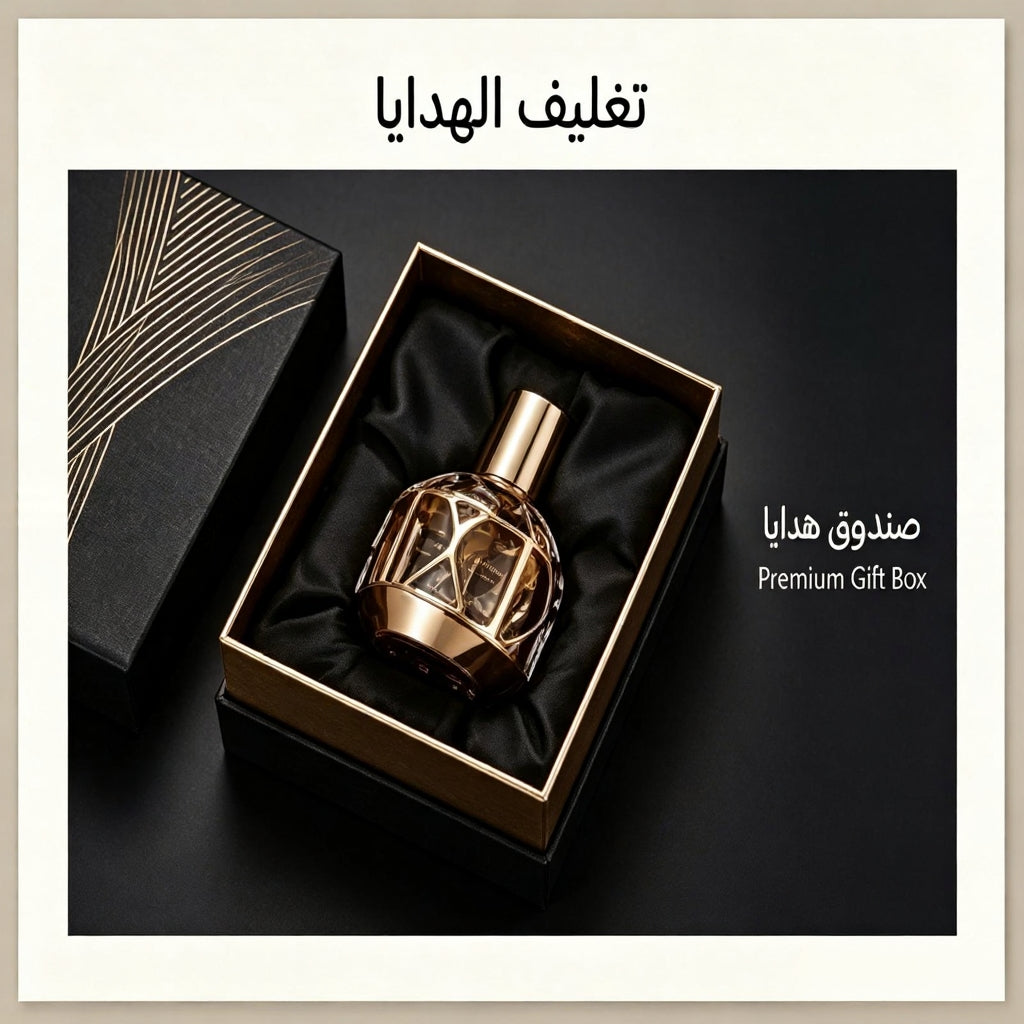 معطر سيارات فاخر بتصميم ذهبي، سعة 10 مل، عطر خشبي شرقي، يدوم طويلاً - مناسب للسيارات والمنازل