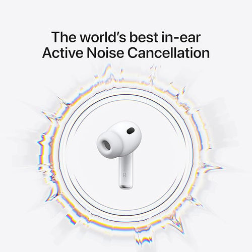 سماعات أذن لاسلكية Apple AirPods Pro 3، ميزة إلغاء الضوضاء النشط، الترجمة الفورية، استشعار معدل ضربات القلب، ميزة مساعدة السمع، سماعات بلوتوث، صوت مكاني، صوت عالي الدقة، شحن عبر منفذ USB-C